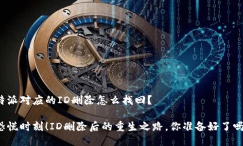 特派对应的ID删除怎么找回？

恐慌时刻！ID删除后的重生之路，你准备好了吗？