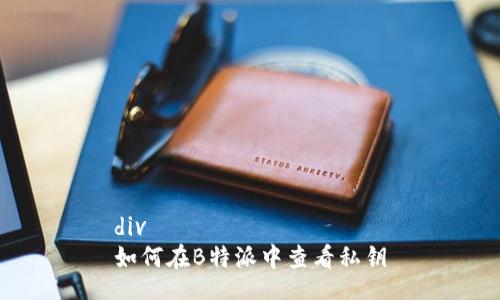 div
如何在B特派中查看私钥